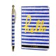  so seven  bundle bord de mer coque+stylo+carnet-bleu iphone 6/6s