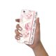 Coque iPhone 5/5S/SE silicone transparente Marbre Rose Positive ultra resistant Protection housse Motif Ecriture Tendance La Coque Francaise