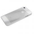 Coque semi-rigide transparente finition croisillons pour iPhone 5/5S