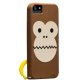 Coque silicone creature de Case Mate singe marron pour iPhone 5