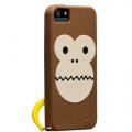 Coque silicone creature de Case Mate singe marron pour iPhone 5 / 5S