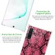 Coque Samsung Galaxy Note 10 Plus anti-choc souple angles renforcés transparente Python Rose Evetane