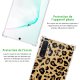 Coque Samsung Galaxy Note 10 Plus anti-choc souple angles renforcés transparente Léopard Beige Evetane