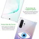 Coque Samsung Galaxy Note 10 Plus anti-choc souple angles renforcés transparente Oeil Bleu Evetane
