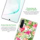 Coque Samsung Galaxy Note 10 Plus 360 intégrale transparente Fleurs Tropicales Tendance Evetane.