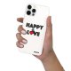 Coque iPhone 12/12 Pro silicone transparente Happy Love ultra resistant Protection housse Motif Ecriture Tendance Evetane