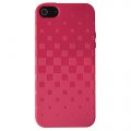 Coque silicone carrés dégradés rose pour iPhone 5 / 5S