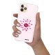 Coque iPhone 11 Pro silicone transparente Fleur Rose Fushia ultra resistant Protection housse Motif Ecriture Tendance Evetane