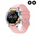 Montre connectée Bluetooth fitness iP67 avec mesure de la pression artérielle  - Rose