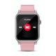 Montre connectée Bluetooth écran personnalisable avec mesure d'activité, fréquence cardiaque - Rose