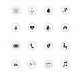 Montre connectée Bluetooth avec synchronisation des notifications - Rose Pale