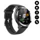 Montre connectée Bluetooth IP68 podomètre, fréquence cardiaque - Noir