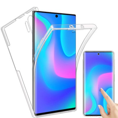 Coque Samsung Galaxy Note 10 Plus 360° intégrale protection avant arrière silicone transparente