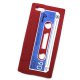 Coque Silicone Cassette pour iPhone 5 rouge