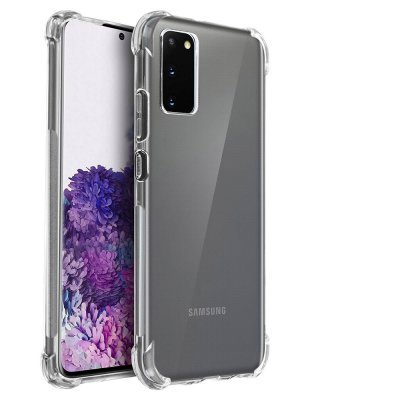 Coque Samsung Galaxy S20 Anti-Chocs avec Bords Renforcés en silicone Transparente