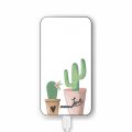 Batterie verre trempé 8000mAh Cactus Love Motif Ecriture Tendance Evetane