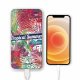 Batterie verre trempé 8000mAh Tropical Summer Motif Ecriture Tendance Evetane