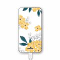 Batterie verre trempé 8000mAh Fleurs jaunes Motif Ecriture Tendance Evetane