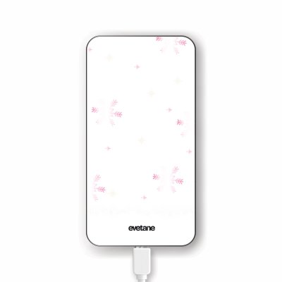 Batterie verre trempé 8000mAh Chute de flocons Motif Ecriture Tendance Evetane