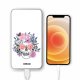 Batterie verre trempé 8000mAh Crâne floral Motif Ecriture Tendance Evetane