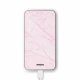 Batterie verre trempé 8000mAh Marbre rose Motif Ecriture Tendance Evetane