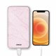 Batterie verre trempé 8000mAh Marbre rose Motif Ecriture Tendance Evetane