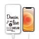 Batterie verre trempé 8000mAh Demain Je Me Lève De Bonheur Motif Ecriture Tendance Evetane