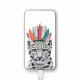 Batterie verre trempé 8000mAh Léopard Indien Motif Ecriture Tendance Evetane