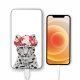 Batterie verre trempé 8000mAh Leopard Couronne Motif Ecriture Tendance Evetane