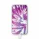 Batterie verre trempé 8000mAh Tie and Dye Violet Motif Ecriture Tendance Evetane