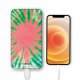 Batterie verre trempé 8000mAh Tie and Dye Corail Motif Ecriture Tendance Evetane