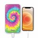 Batterie verre trempé 8000mAh Tie and Dye Rainbow Motif Ecriture Tendance Evetane