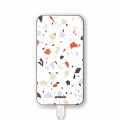 Batterie verre trempé 8000mAh Terrazzo Blanc Motif Ecriture Tendance Evetane