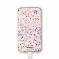 Batterie verre trempé 8000mAh Terrazzo Rose Motif Ecriture Tendance Evetane