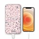 Batterie verre trempé 8000mAh Terrazzo Rose Motif Ecriture Tendance Evetane