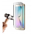 Vitre Samsung Galaxy S6 Edge transparente Vitre en verre trempé contour argent