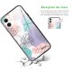 Coque iPhone 11 Coque Soft Touch Glossy Feuilles Pastels Design Evetane