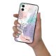 Coque iPhone 11 Coque Soft Touch Glossy Feuilles Pastels Design Evetane