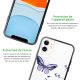 Coque iPhone 11 Coque Soft Touch Glossy Papillons Violets Design Evetane