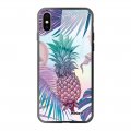Coque iPhone Xs Max Coque Soft Touch Glossy Ananas Violet Design Evetane