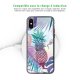 Coque iPhone Xs Max Coque Soft Touch Glossy Ananas Violet Design Evetane