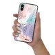 Coque iPhone Xs Max Coque Soft Touch Glossy Feuilles Pastels Design Evetane