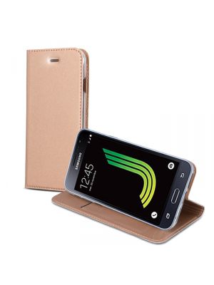 Etui folio avec stand pour Samsung Galaxy J3 2016 - Rose gold