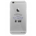 Coque iPhone 6/6S rigide transparente Moustache de luxe Dessin La Coque Francaise