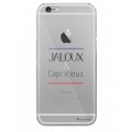 Coque iPhone 6/6S rigide transparente Jaloux et capricieux Dessin La Coque Francaise