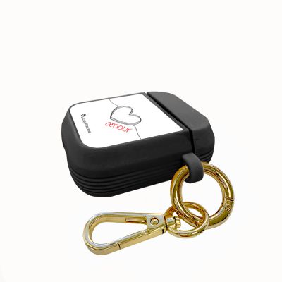 Housse pour airpods Coeur Noir Amour La Coque Francaise