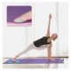 Tapis de Yoga, Gym avec support téléphone, minuterie, chronomètre - rose et violet