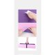 Tapis de Yoga, Gym avec support téléphone, minuterie, chronomètre - rose et violet
