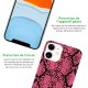Coque iPhone 11 silicone fond holographique Python Rose Design Evetane