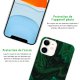 Coque iPhone 11 silicone fond holographique Mercure Vert Design Evetane